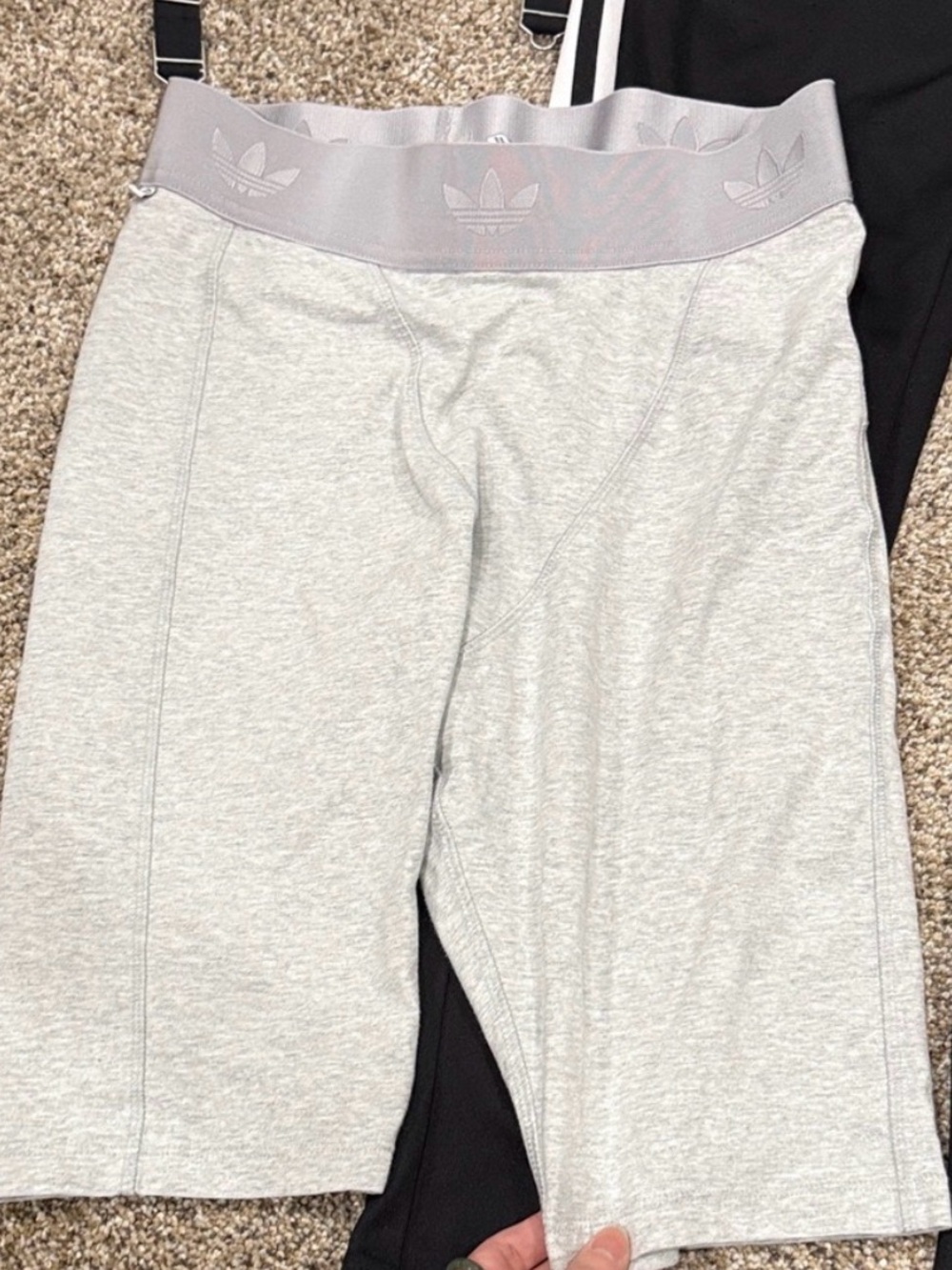 Adidas Light Gray Athletic Bike Shorts